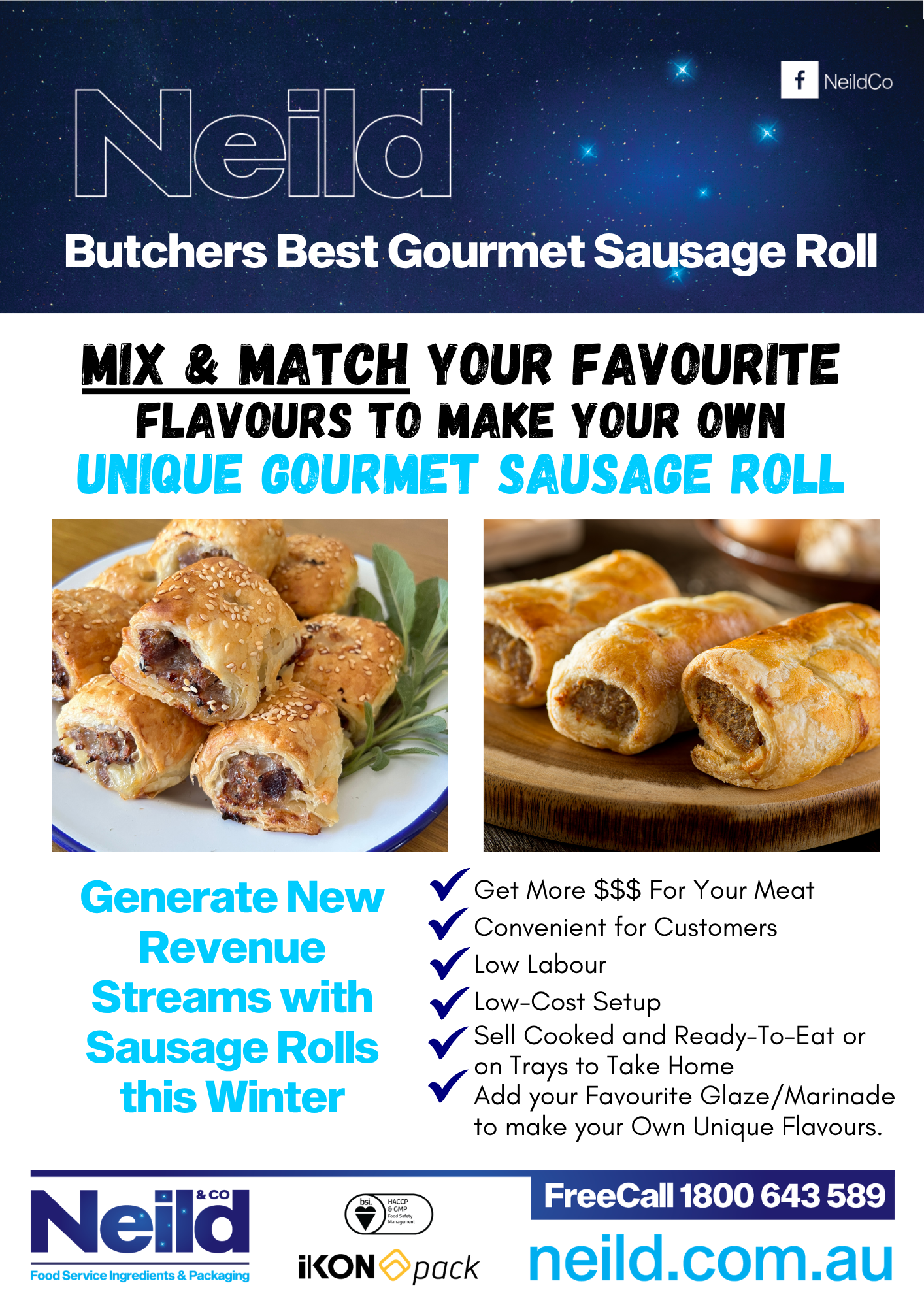 Neild Sausage Roll Complete Premix – Make Your Own Aussie Classic! – Neild & Co
