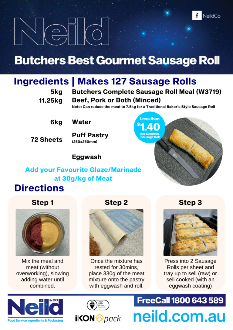Neild Sausage Roll Complete Premix – Make Your Own Aussie Classic! – Neild & Co